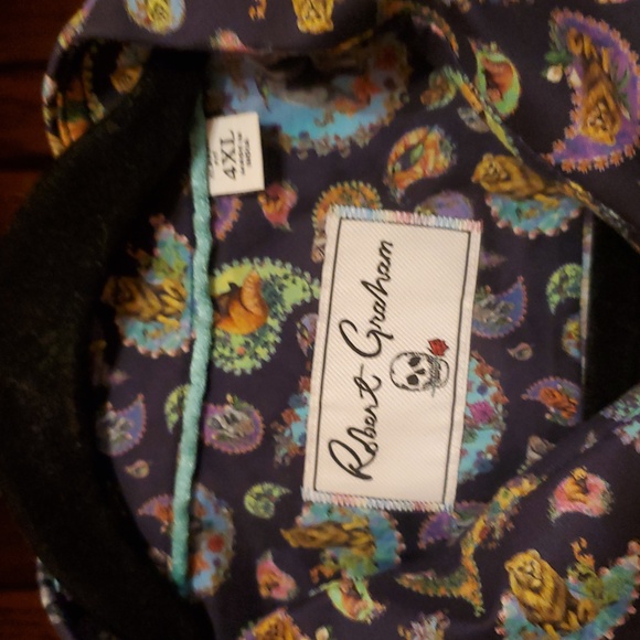 ROBERT GRAHAM 4XL Multicolor Animal House Paisley Shirt - Picture 2 of 13